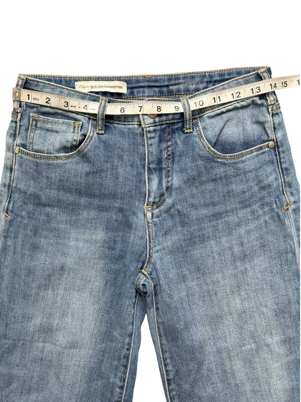 Pilcro and the Letterpress Wide Leg Crop Jeans Raw Hem Medium Wash 29 - Picture 4 of 9